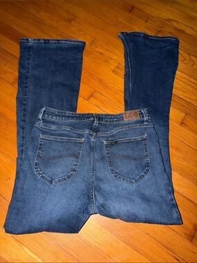 Lee Women's Blue Boot Cut Slim Fit Flare Jeans size 14L FLATTERING